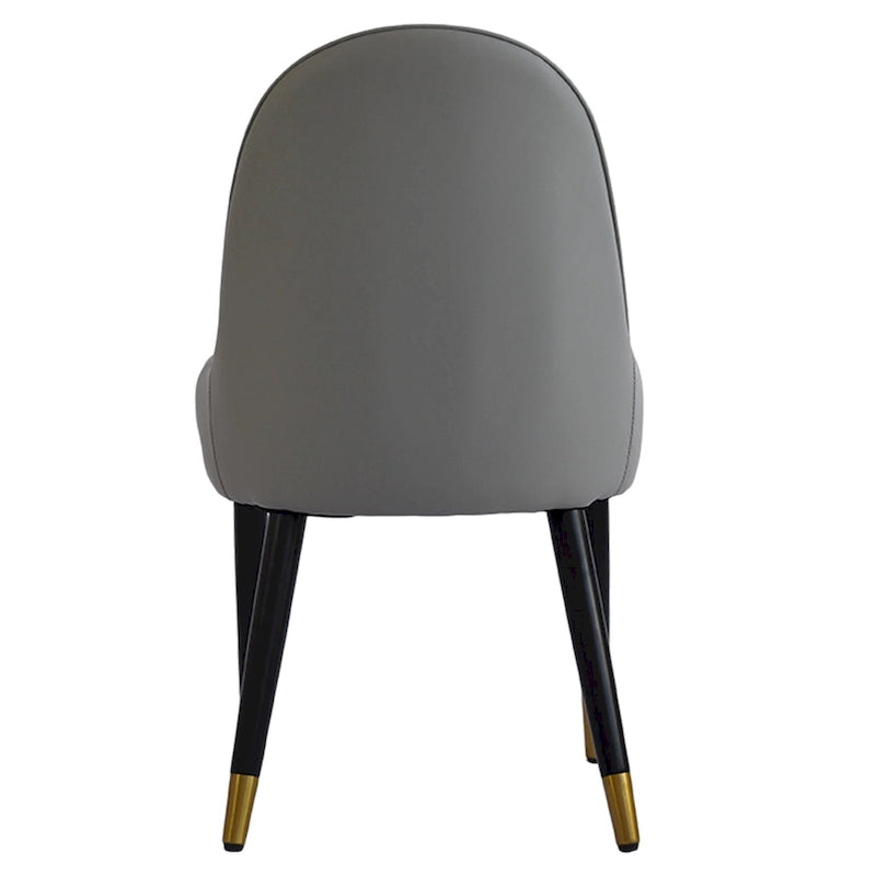 Set di 2 sedie da pranzo moderne imbottite in pelle PU