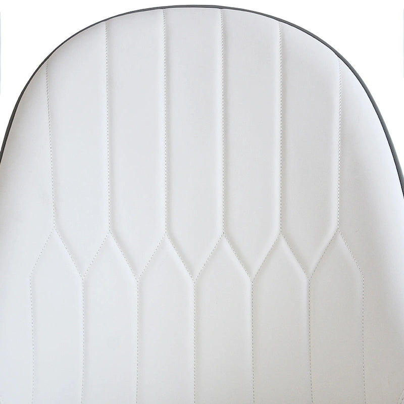 Set di 2 sedie da pranzo moderne imbottite in pelle PU