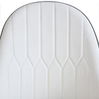 Set di 2 sedie da pranzo moderne imbottite in pelle PU