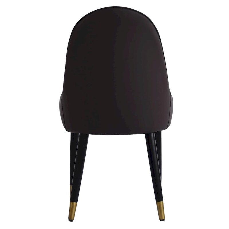 Set di 2 sedie da pranzo moderne imbottite in pelle PU