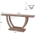 Tavolo Consolle da Ingresso Stile Rustico, Tavolino da Divano da 160 cm per Ingresso