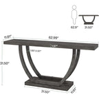 Tavolo Consolle da Ingresso Stile Rustico, Tavolino da Divano da 160 cm per Ingresso