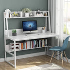 Scrivania da computer da 47 pollici con alzatina e libreria
