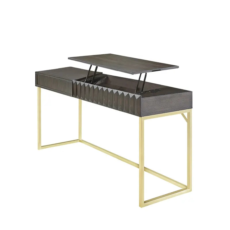 Scrivania rialzabile in metallo Bird Modern da 57 pollici di