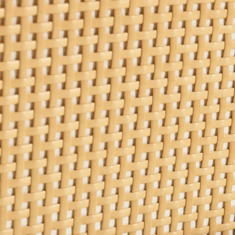 70 Armadio a Due Ante in Rattan con Cassetti e Asta Appendiabiti