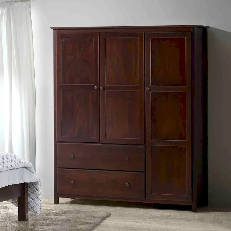 Armadio Shaker in legno a 3 ante - 60x72x22