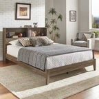 Letto matrimoniale Malins Bookcase Platform con USB di