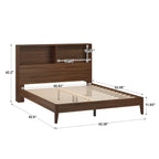 Letto matrimoniale Malins Bookcase Platform con USB di