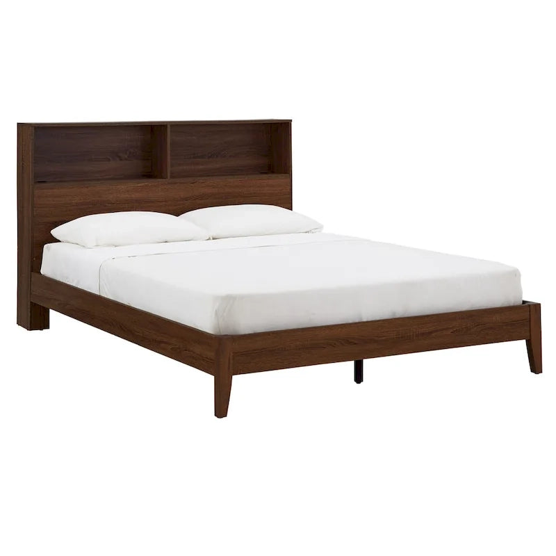 Letto matrimoniale Malins Bookcase Platform con USB di
