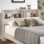 Letto matrimoniale Malins Bookcase Platform con USB di