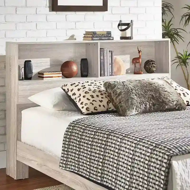 Letto matrimoniale Malins Bookcase Platform con USB di