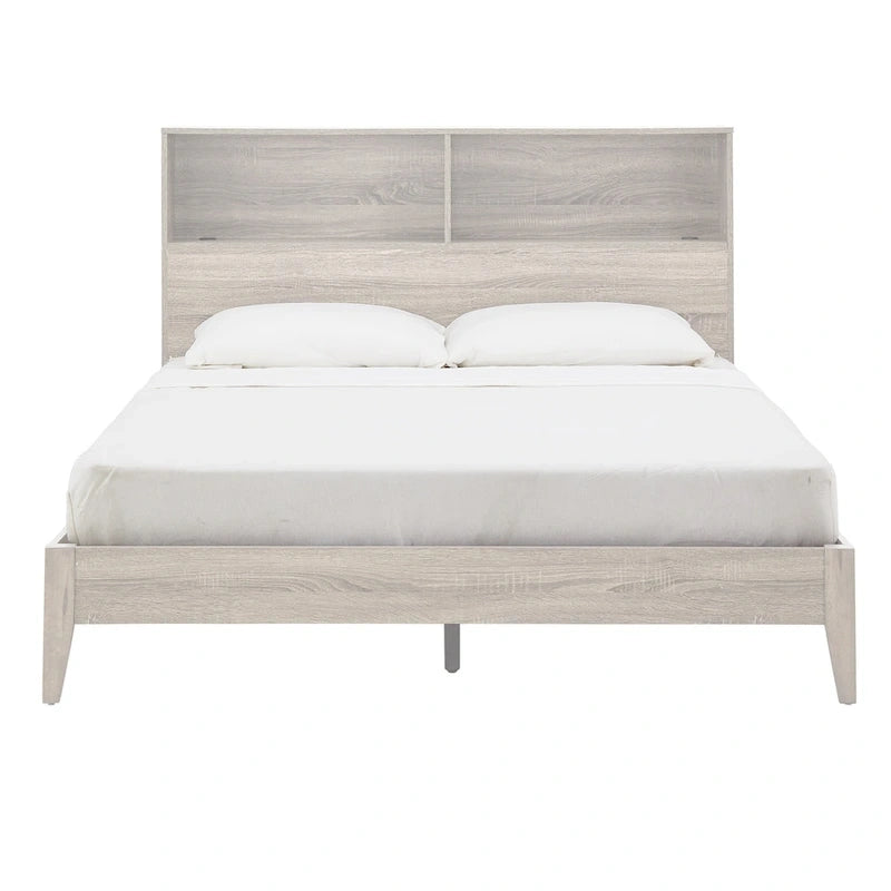 Letto matrimoniale Malins Bookcase Platform con USB di