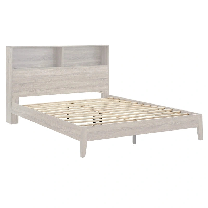 Letto matrimoniale Malins Bookcase Platform con USB di