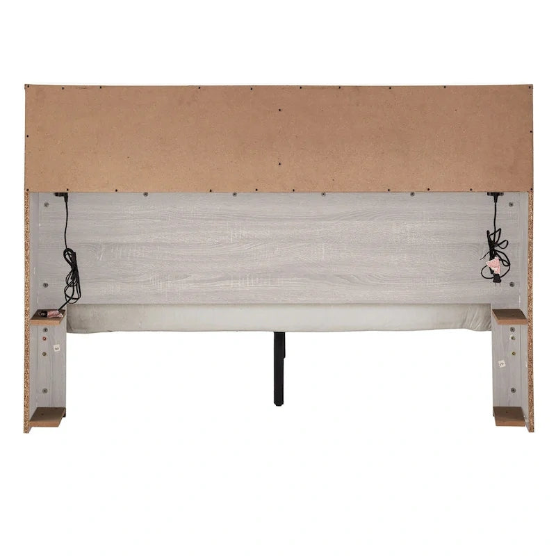 Letto matrimoniale Malins Bookcase Platform con USB di