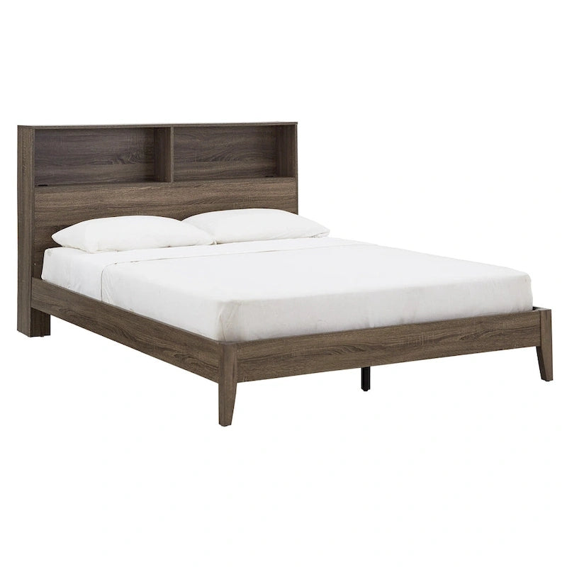 Letto matrimoniale Malins Bookcase Platform con USB di