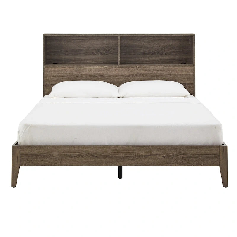 Letto matrimoniale Malins Bookcase Platform con USB di
