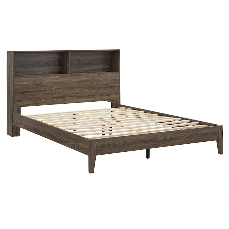 Letto matrimoniale Malins Bookcase Platform con USB di