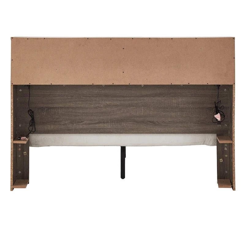 Letto matrimoniale Malins Bookcase Platform con USB di