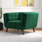 Kameron Poltrona di design di lusso trapuntata Mid Century Modern