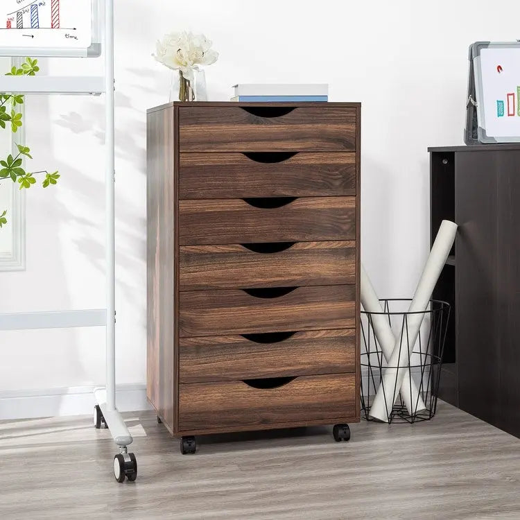 Classificatori da Ufficio Classificatori in Legno per Ufficio Domestico Classificatore Laterale Mobile Cassettiera Portaoggetti - Grigio