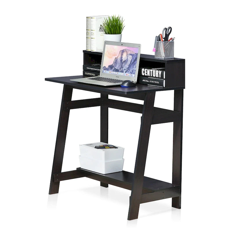 Avenue A - Scrivania per computer in legno a forma di A, dal design semplice