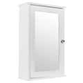 Armadietto a specchio singolo, da bagno, da parete, bianco