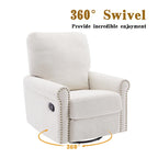 Poltrona reclinabile manuale girevole a 360 gradi Heido con funzione relax