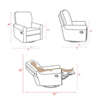 Poltrona reclinabile manuale girevole a 360 gradi Heido con funzione relax