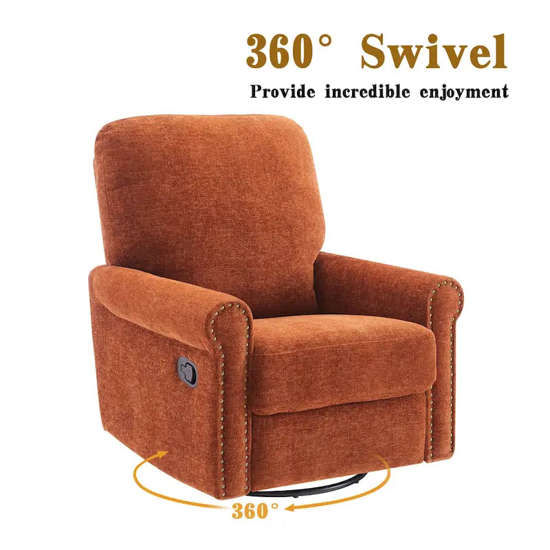 Poltrona reclinabile manuale girevole a 360 gradi Heido con funzione relax