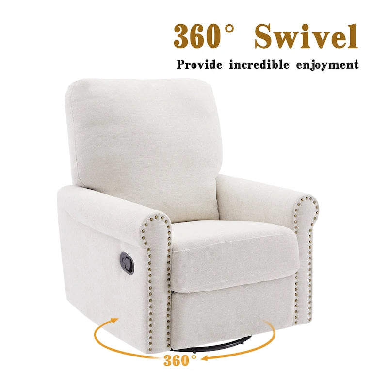 Poltrona reclinabile manuale girevole a 360 gradi Heido con funzione relax