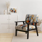 Designart Colorful Mid Century Abstract Fusion I Sedia d'accento e Poltrona Mid-Century Modern Imbottita