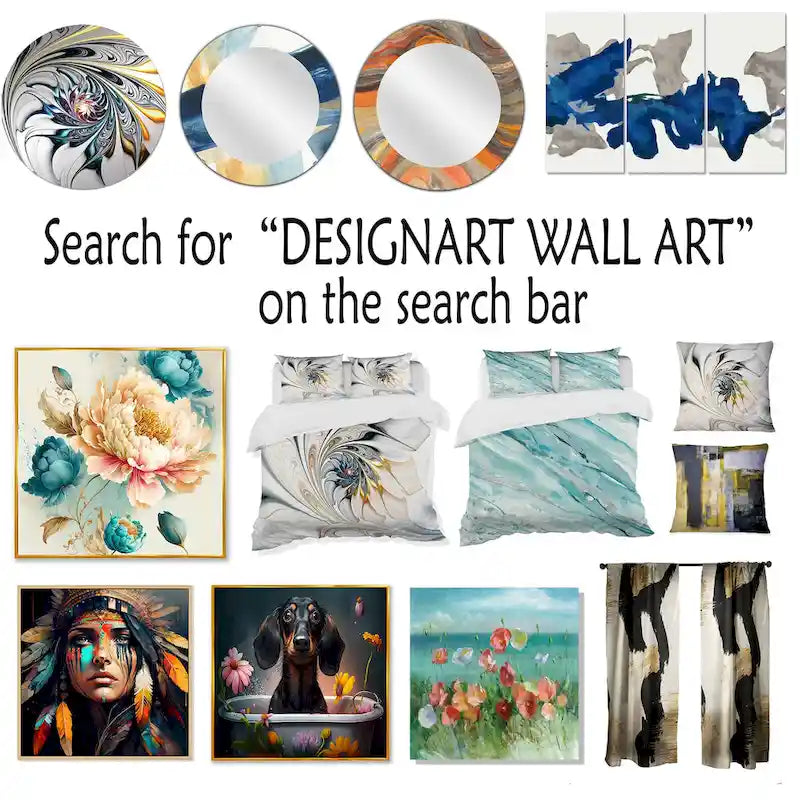 Designart Colorful Mid Century Abstract Fusion I Sedia d'accento e Poltrona Mid-Century Modern Imbottita