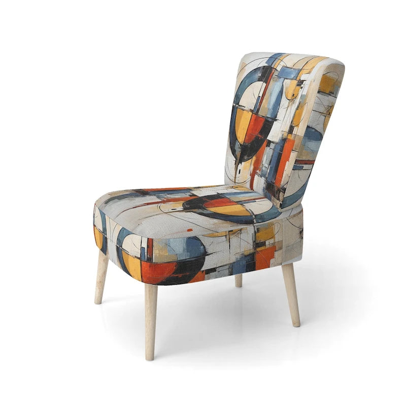 Designart Colorful Mid Century Abstract Fusion I Sedia d'accento e Poltrona Mid-Century Modern Imbottita