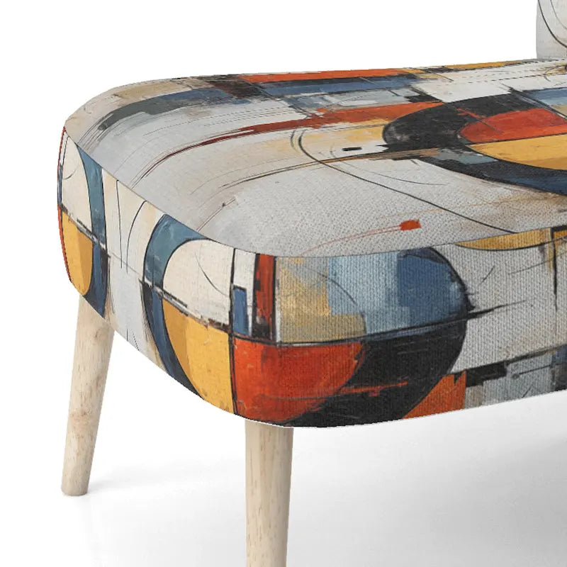 Designart Colorful Mid Century Abstract Fusion I Sedia d'accento e Poltrona Mid-Century Modern Imbottita