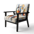 Designart Colorful Mid Century Abstract Fusion I Sedia d'accento e Poltrona Mid-Century Modern Imbottita