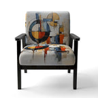 Designart Colorful Mid Century Abstract Fusion I Sedia d'accento e Poltrona Mid-Century Modern Imbottita