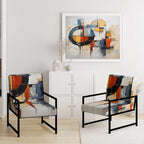 Designart Colorful Mid Century Abstract Fusion I Sedia d'accento e Poltrona Mid-Century Modern Imbottita