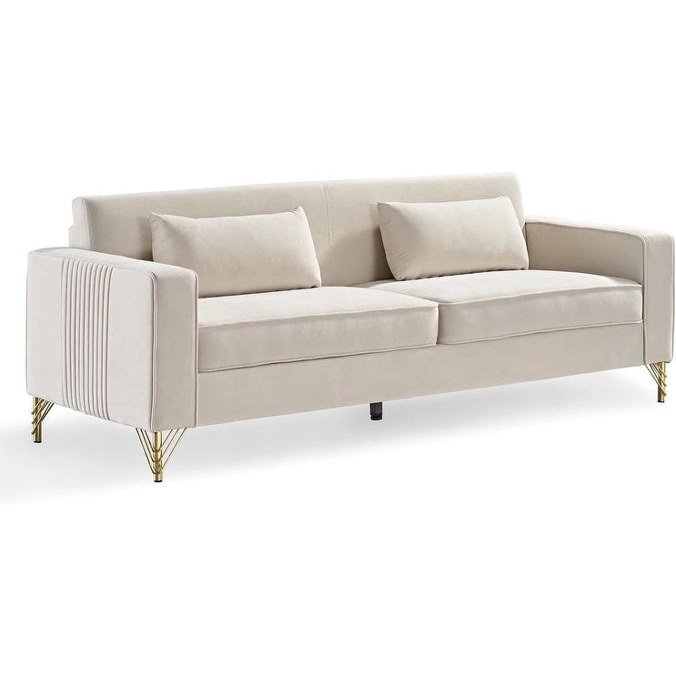 Divani in Velluto Estetici 85.8 per Soggiorno Divano a 3 Posti con Fascino Classico Moderno e Lussuoso Comfort Morbido