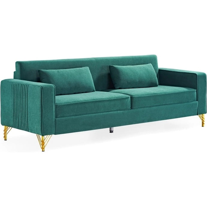Divani in Velluto Estetici 85.8 per Soggiorno Divano a 3 Posti con Fascino Classico Moderno e Lussuoso Comfort Morbido