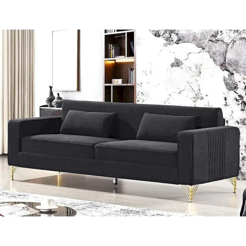Divani in Velluto Estetici 85.8 per Soggiorno Divano a 3 Posti con Fascino Classico Moderno e Lussuoso Comfort Morbido