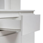 74Mobiletto da cucina con stazione di ricarica, Credenza autoportante con cassetti, con supporto per microonde