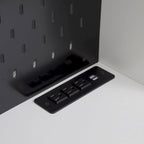 74Mobiletto da cucina con stazione di ricarica, Credenza autoportante con cassetti, con supporto per microonde